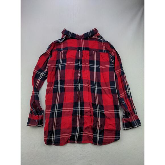 Woolrich Red Plaid Button Down Long Sleeve Shirt 100% Rayon Size XXL 2XL - Picture 2 of 11